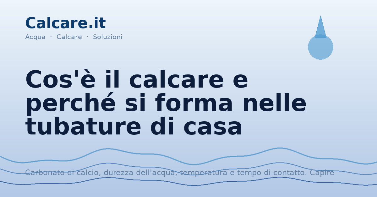 Cos'è il calcare e perché si forma nelle tubature di casa | Calcare.it